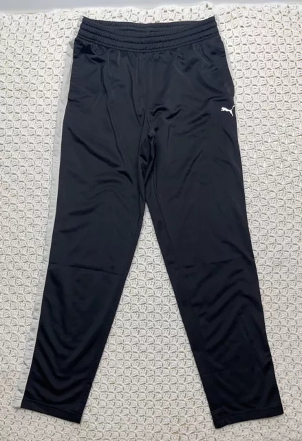 Puma Gym Sweat Pants Mens Sz XL  Black Track Athletic Workout Pants With Pockets