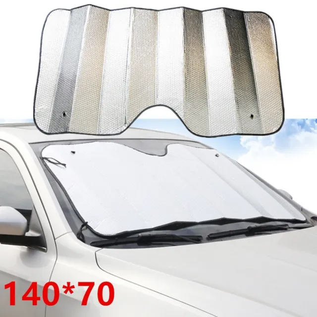 Auto Car Front Rear Windscreen Foldable Reflective Sunshade 140cm X 70cm NEW 3