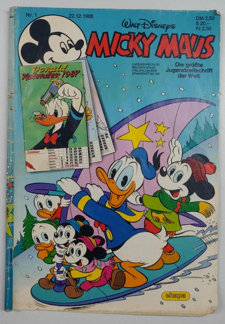 Walt Disneys Micky Maus Heft Nr. 1 vom 22.12.1986