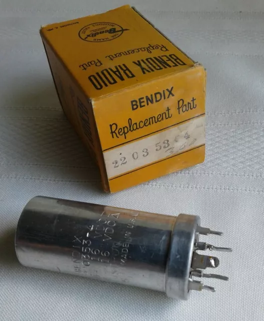 Vtg BENDIX Radio Replacement Part CAPACITOR - ELECTROLYTIC CAN L220353-4 Vtg BENDIX Radio Replacement Part CAPACITOR - ELECTROLYTIC CAN L220353-4