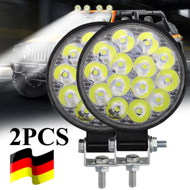 2X 14 LED Arbeitsscheinwerfer lampen Rückfahrscheinwerfer Scheinwerfer 12V/24V 2X 14 LED Arbeitsscheinwerfer lampen Rückfahrscheinwerfer Scheinwerfer 12V/24V
