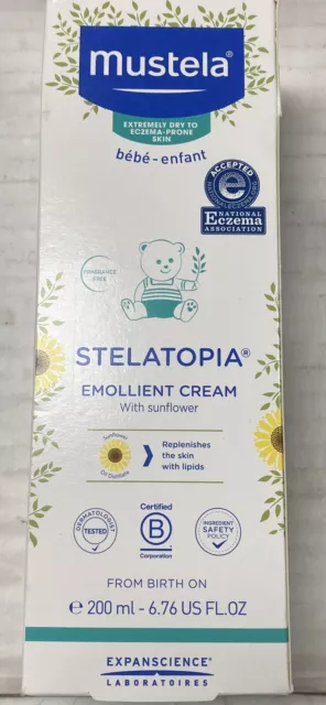 Mustela STELATOPIA Emollient Cream w/ Sunflower Eczema 6.76 oz