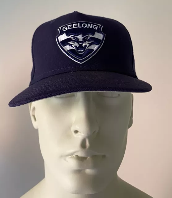 Geelong Cats Cap AFL Official - New Era 9Fifty Snap Back VGC M-L Blue 100% Wool