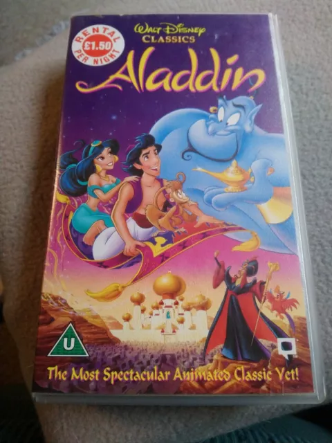 Walt Disney Classics Aladdin Vintage Retro VHS Video