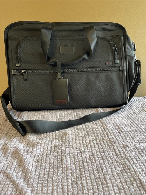 Tumi Black Nylon Carry On Expandable Luggage Laptop Shoulder Bag 22121DH