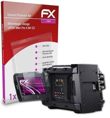 9H Hybrid-Glass FX Protection Écran en Verre trempé de Plastique atFoliX Protection Écran Film de Verre en Plastique Compatible avec Blackmagic Design URSA Mini Pro 4.6K G2 Verre Film Protecteur 