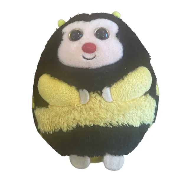 Ty Beanie Ballz 5" ZIPS BUMBLE BEE Plush Round Ball Plush Toy Yellow Black