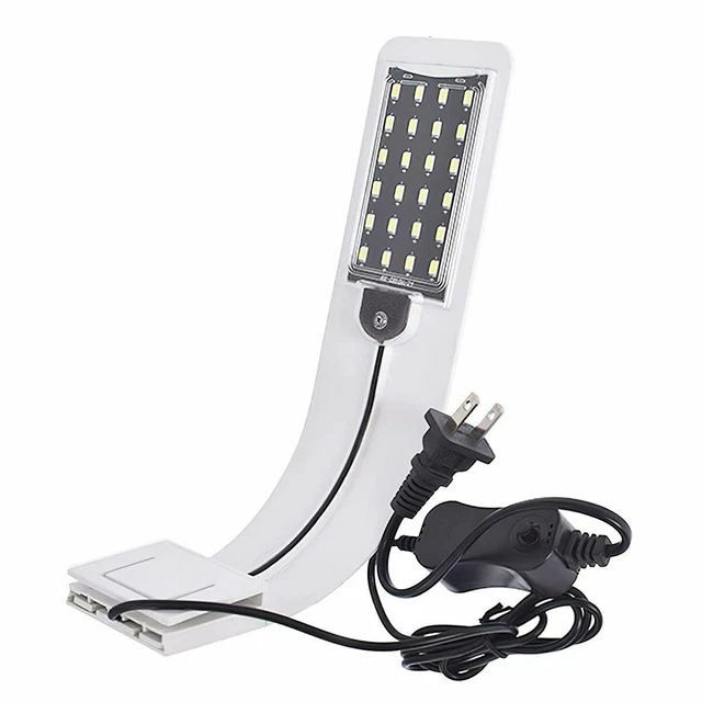 Super Slim 24 LED Fish Tank Clip-on Lamp Aquarium Light for Aquatic Grow Plant