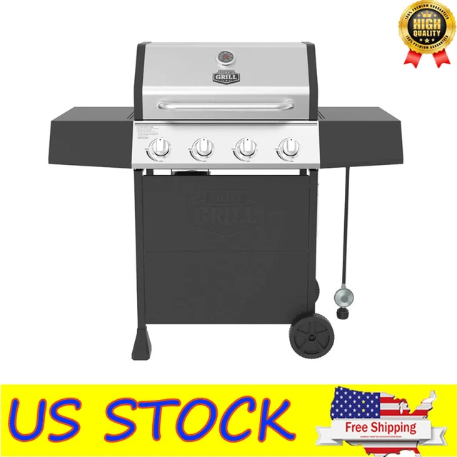 PATIO PROPANE GAS Grill 4 Burner Cooking BBQ Backyard Portable Outdoor