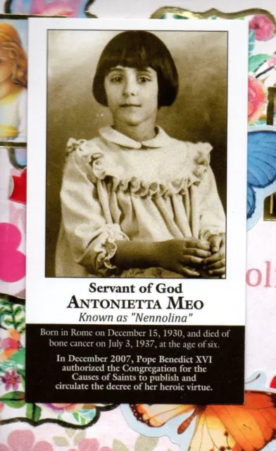 Servant of God Antonietta Meo + prayer - (2" x 3 1/2") Paperstock Holy Card