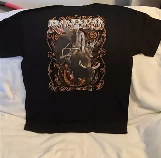 Rodeo Cowboy Bull Rider Roundup Horseshoe T-Shirt