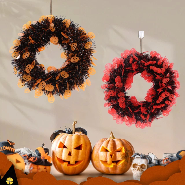 Decorazione Halloween da appendere festa spettrale finta ghirlanda di rattan da appendere. Casa