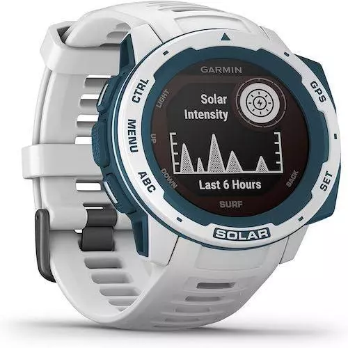 Garmin Instinct Solar Surf Edition Rugged GPS Watch Heart Rate Cloudbreak