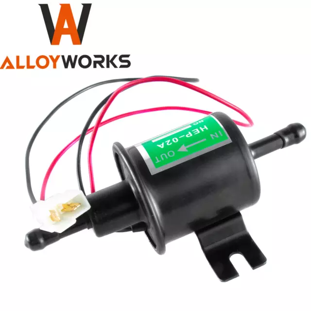 Universal Electric Fuel Pump,4-7 PSI 12V Low Pressure Gas Diesel Inline  HEP-02A