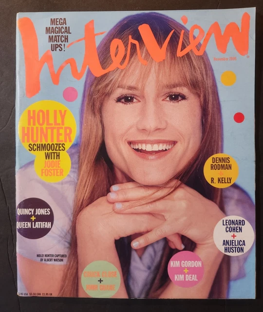 Andy Warhol's Interview Magazine Nov 1995 Holly Hunter - Fashion ~ Art ~ Music