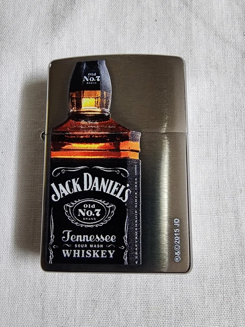Zippo 2015 Brushed Chrome Lighter Jack Daniel's. NEW SEALED UNUSED. RARE