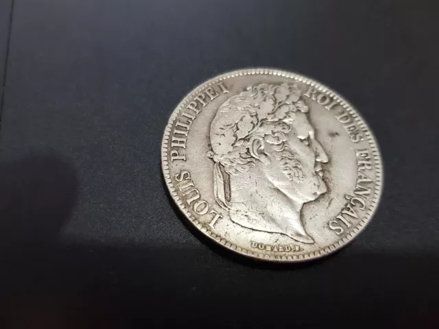 5 francs Louis Philippe I tête laurée tranche en relief 1840 B 2