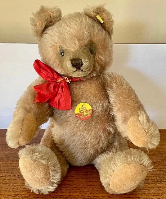 VINTAGE STEIFF 15& Mohair Teddy Bear [Button Ear Tag 0202/41] 70.00