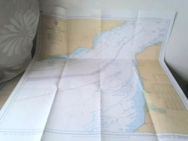ADMIRALTY SEA CHART.  DOVER STRAIT, ENGLISH CHANNEL.1976 Depths 5052 ENGLAND