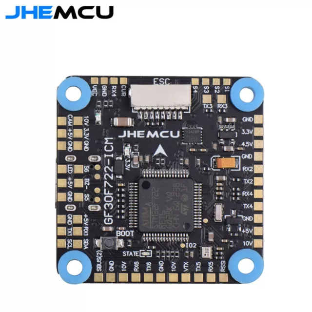 JHEMCU GF30F722-ICM F722 F7  Baro OSD 5V 10V Dual BEC Flight Controller E0M0