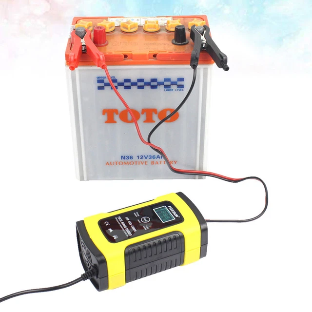 Chargeur de batterie de voiture et moto d'affichage de 12V 5A LCP avec prise 2