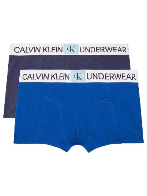 Calvin Klein Mingram Boys confezione da 2 bauli boxer (NERO/blu)