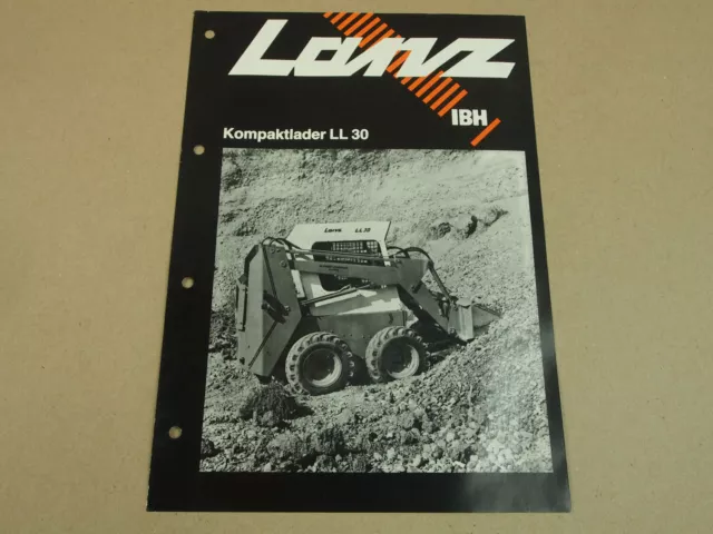 Prospekt IBH Lanz Zetcat LL30 Kompaktlader 1979
