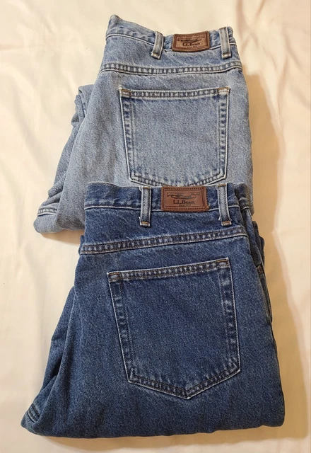 PANTALONES DE MEZCLILLA forrados de vellón LL Bean piezas de