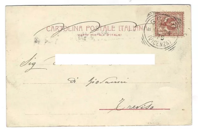 Schio Vicenza Piazza Alessandro Rossi E Via Umberto I° Viaggiata 1904 Fp #491 2