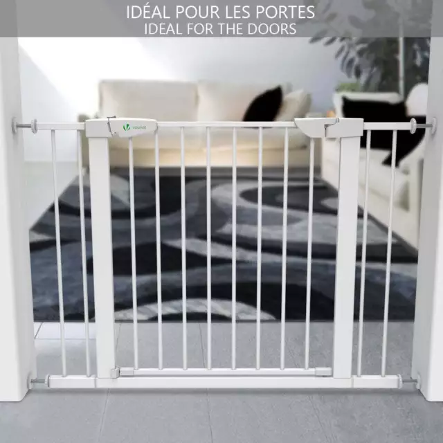 Barriere de Securite porte et escalier 100-108cm blanc 2