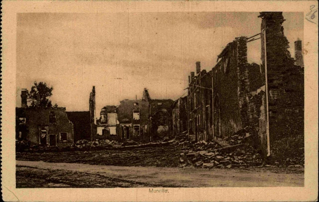 Feldpostkarte 1. WK Feldpost CPA 1916 Murville Zerstörung Feldpost nach Essen