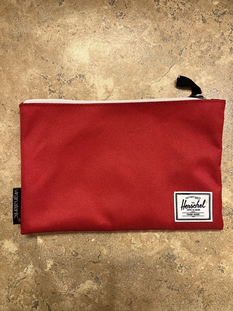 Red Herschel Virgin Atlantic toiletry makeup bag 8”