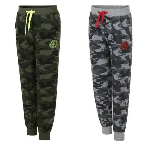 Bambini Contrasto Logo Mimetico Pantaloni Tuta Ragazzi Pantaloni da Jogging 3-14
