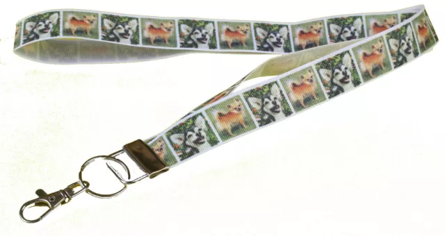 Chihuahua Long Hair Breed of Dog Lanyard Key Card Holder Perfect Gift