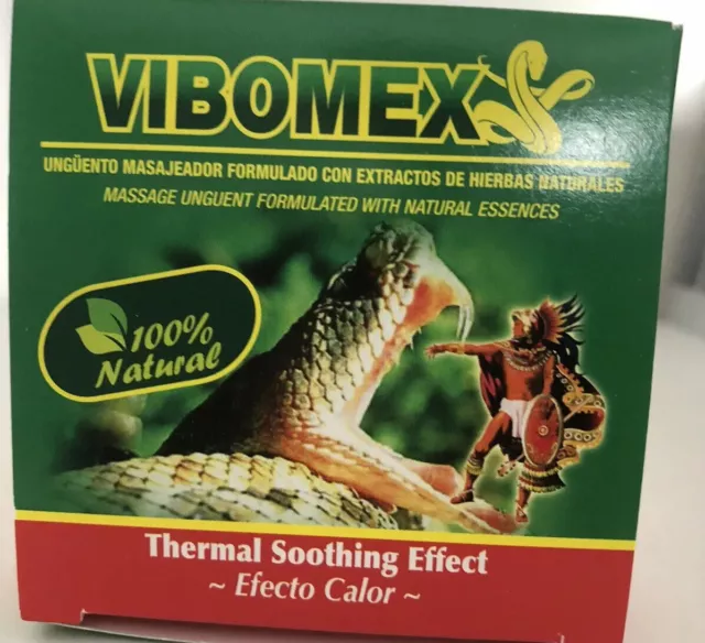 Tratamiento de Vibomex Aceite de Vibora de Cascabel Sonajero Piel DOLOR Artritis