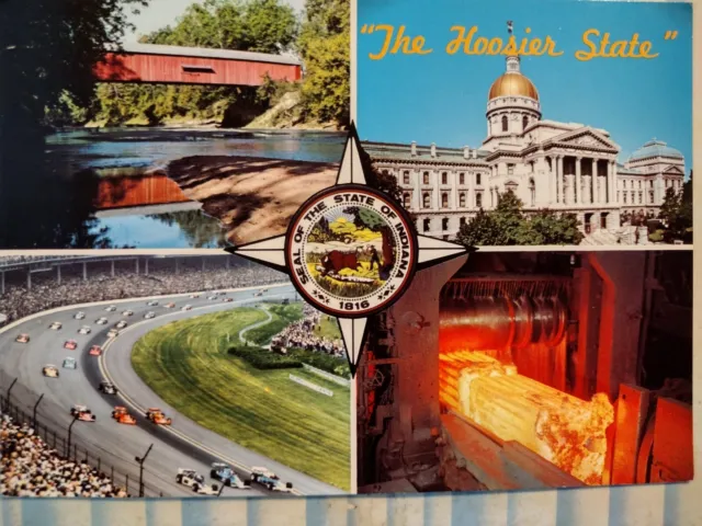 Photo Post Card "The Hoosier State" Indiana