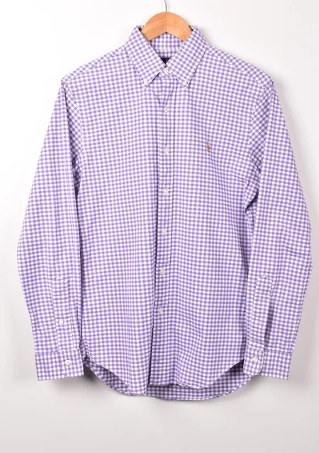 Ralph Lauren Slim Fit Elasticizzato Oxford Uomo Camicia TAGLIA S