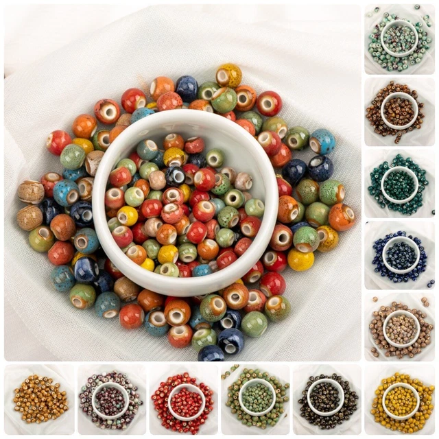 Ceramic Colorful Beads Handmade Porcelain Spacer Bead Jewelry Making Accessory 1