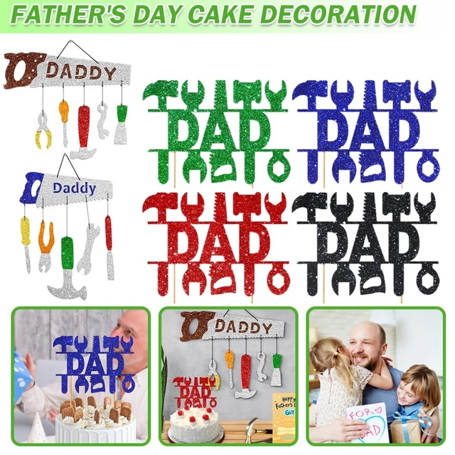 Día del Padre Pastel Topper Pastel Elige Decoraciones Colgantes de Pared Fiesta Favor A