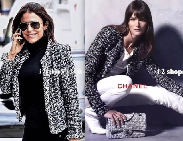 Chanel Jacket & Skirt w/ Bow in Lesage Black & White Tweed from