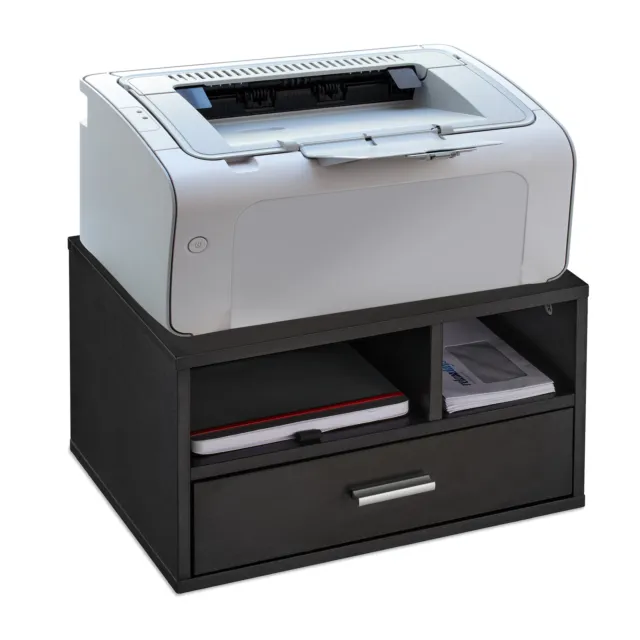 Porta stampante scrivania supporto mobiletto accessori ufficio cassetto nero