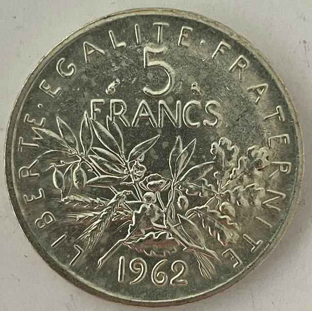 5 Francs Argent 1962 - Semeuse - Spl/Fdc - Provenant D'un Rouleau D'epoque - 5