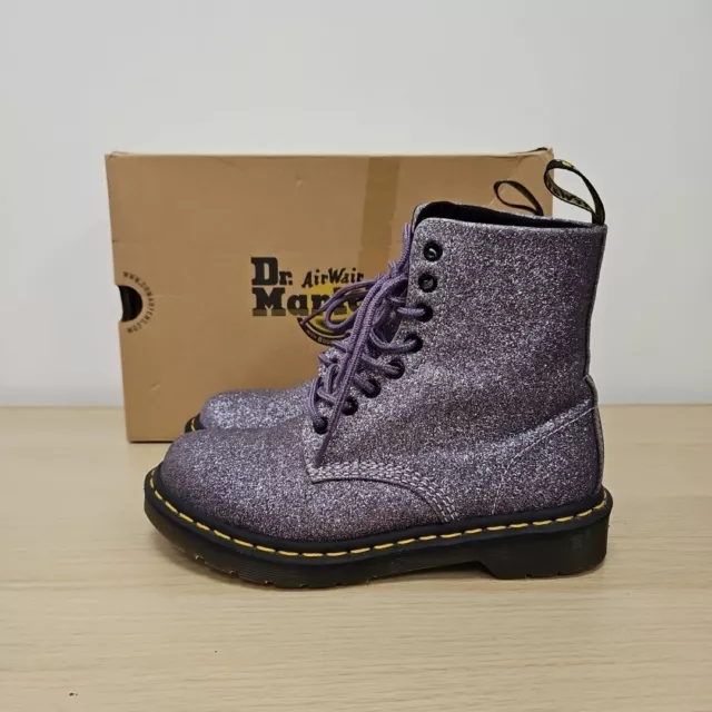 DR MARTENS 1460 Pascal Purple Lilac Glitter Rare Ankle Sparkly Boots Uk 5 Eu 38 119.99 PicClick UK