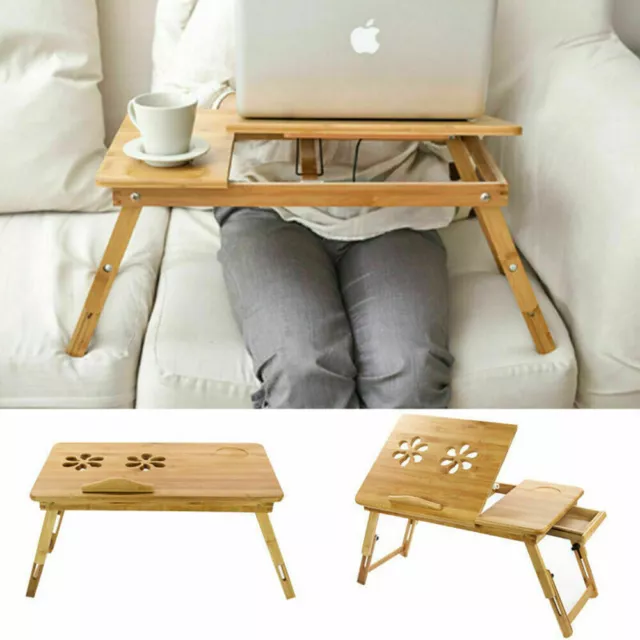 Portable Folding Legs Laptop Notebook Table Bed Sofa Tray PC Computer Desk Stand