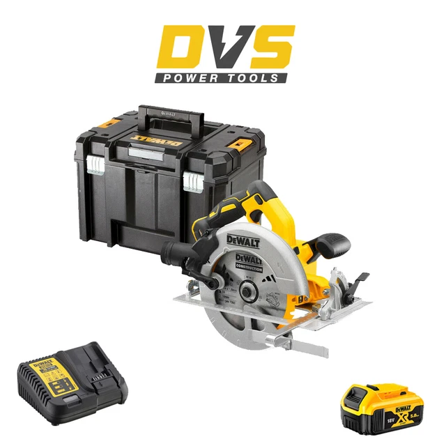 DEWALT DCS570P1 CORDLESS 18V XR Brushless 184mm Circular Saw 5Ah Battery Box Set £268.67