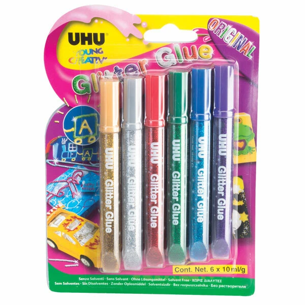 Uhu Purpurina Pegamento Plumas - Original