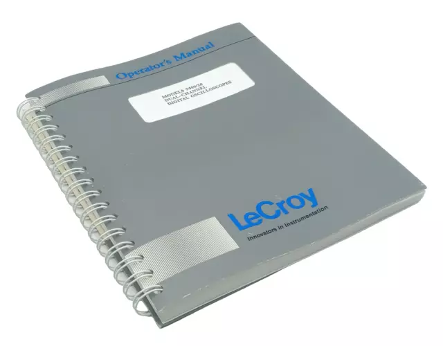 Lecroy Model 9450/20 Digital Oscilloscope Operator's Manual