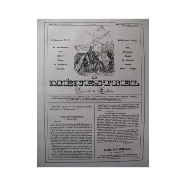 MASINI F. Myrza Piano Chant 1835