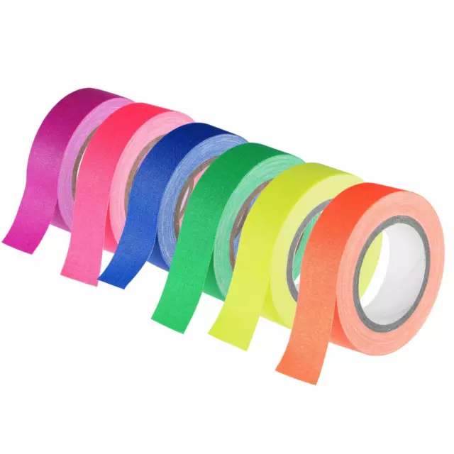 Fluorescent Néon Tissu Ruban 16 Pied 6 Couleurs pour Fête Projets art