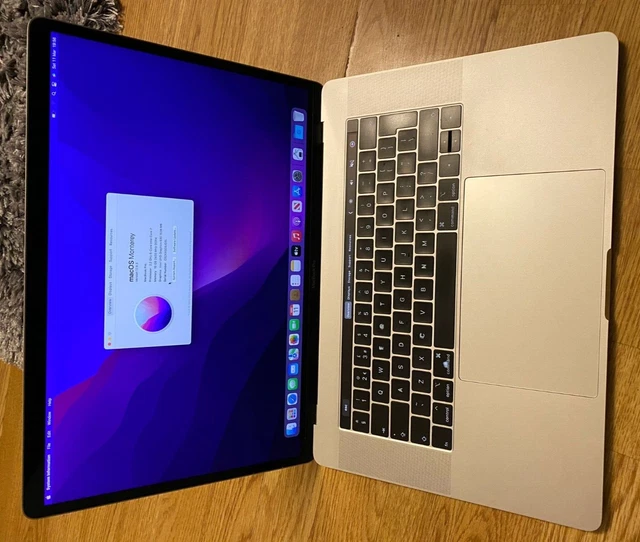 APPLE MACBOOK PRO INTEL i7 2018 A1990 15,4" 16GB 256GB ARGENTO TOUCH BAR